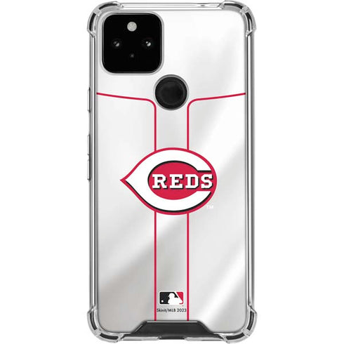 MLB Cincinnati Reds Home Jersey Google Pixel 5 Clear Case